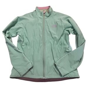 The North Face Flight Series Apex Jacket Womens Large Green Softshell Full Zip